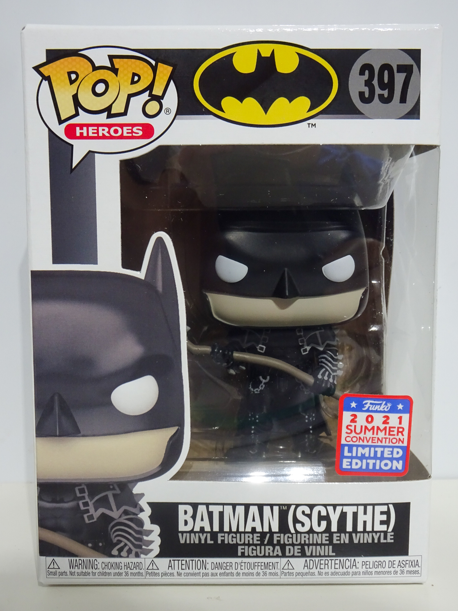 Funko Pop! #397 Batman Scythe Summer 2021 Convention Exclusive DC Heroes -  JALien Curiosities & Collectables