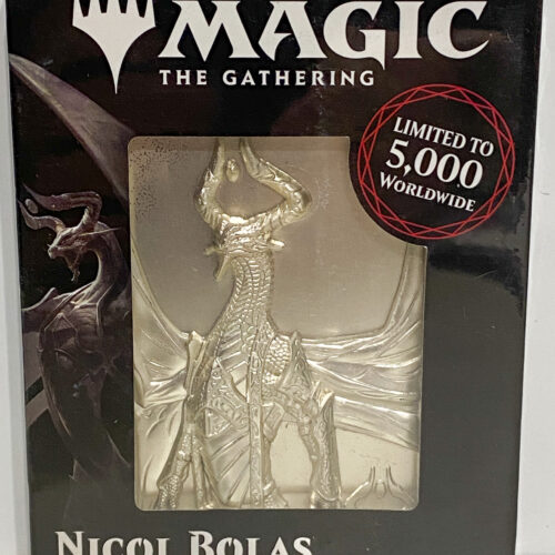 Magic The Gathering Nicol Bolas Silver Plated Metal Card
