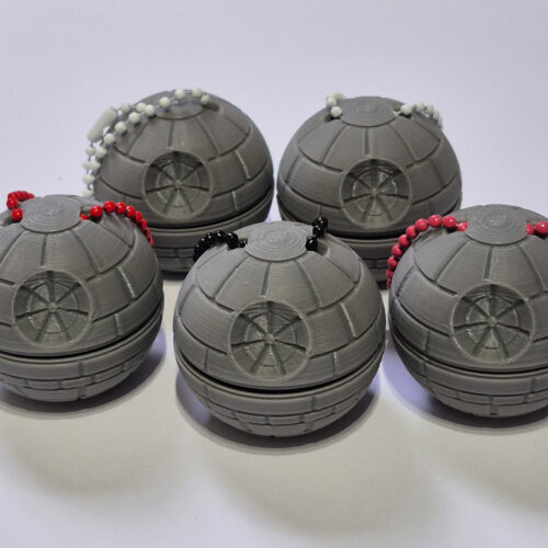 3D Deathstar Twist Click Keyrings