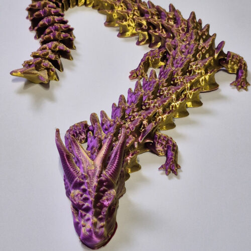 3D Dragon Gold Purple