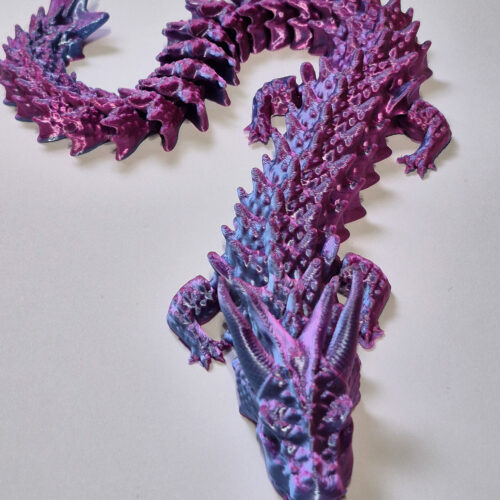3D Dragon Purple Blue