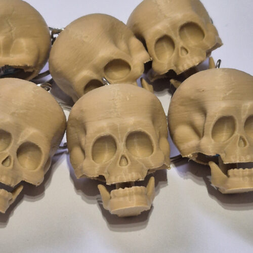 3D Skull Clicker Keyrings