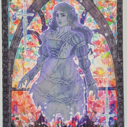 HP Stained Glass Window Print