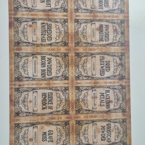 HP Apothecary Spice Labels